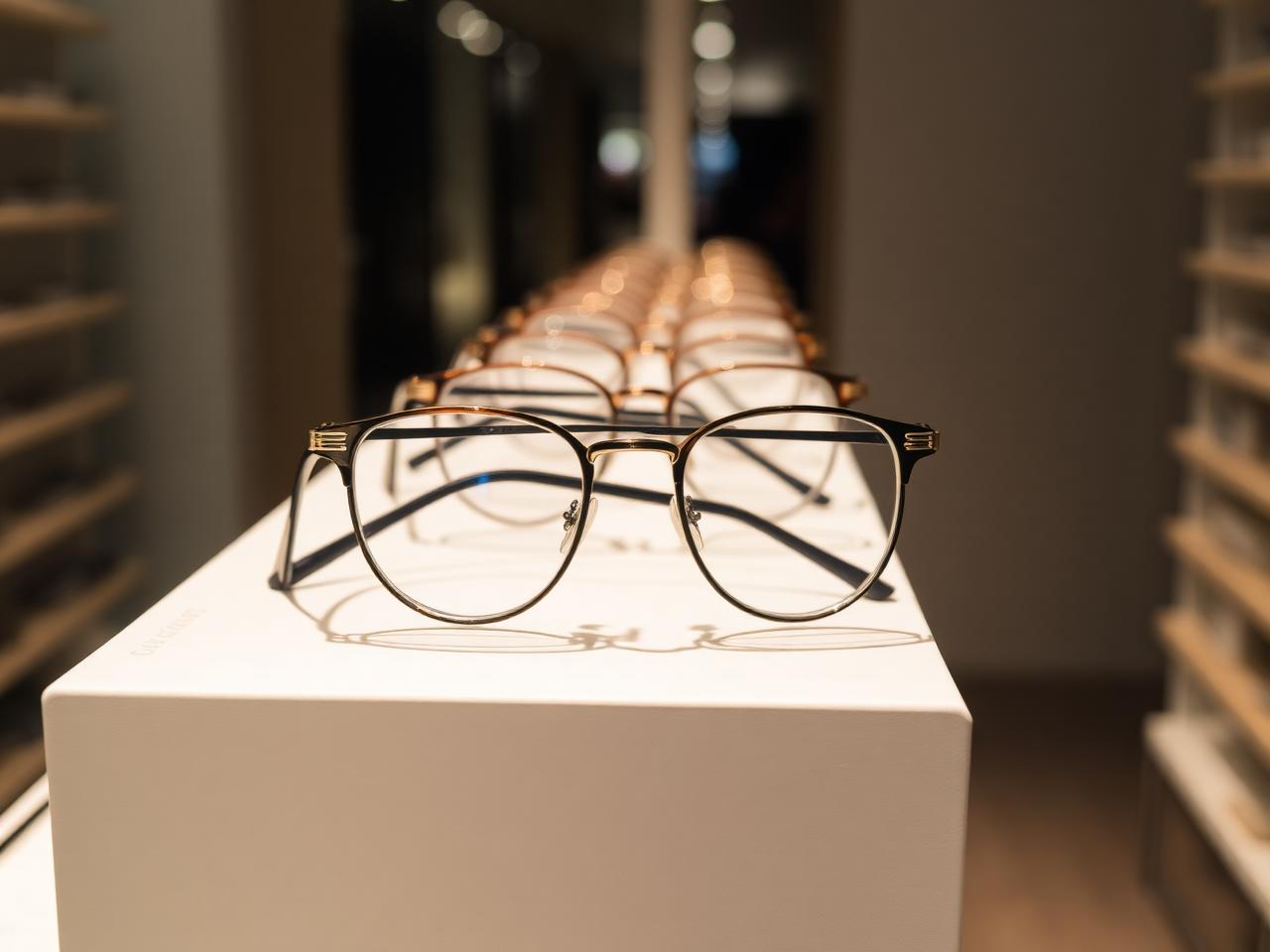 Montature di design in esposizione
