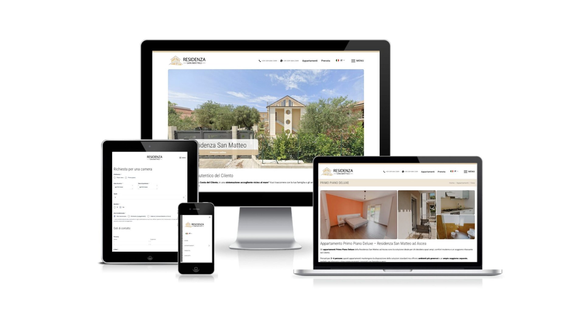 Sito web Residenza San Matteo – progetto realizzato da Massimo Webdesign